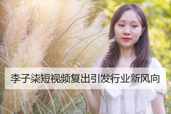 李子柒短视频复出引发行业新风向